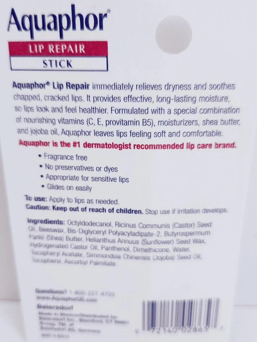 ⭐4/$15 Aquaphor Lip Repair Stick